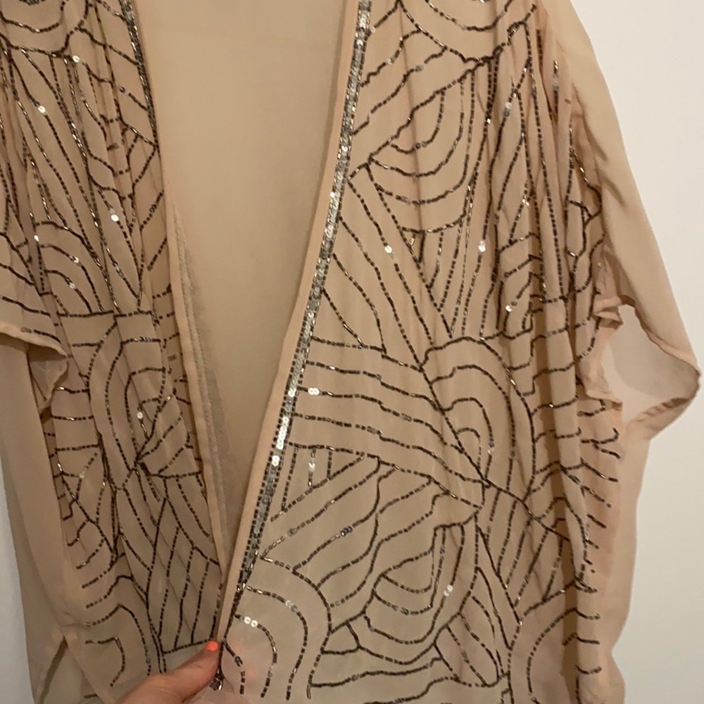 Angie Sheer Beaded Kimono